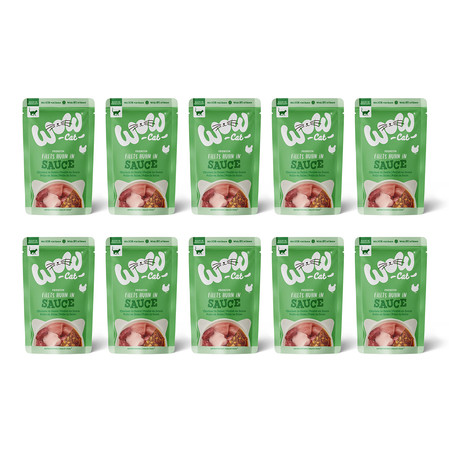 Zestaw 10x WOW CAT Huhn in sauce - filety kurczaka w sosie (85g)