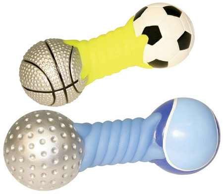 KERBL Hantel Sport winylowy z piszczałką dla psa 19cm