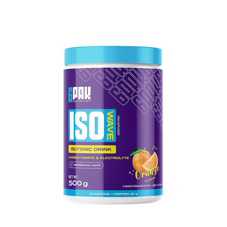 6PAK ISO WAVE węglowodany 500 g smak pomarańcza