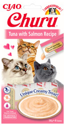 INABA Cat Churu Tuna Salmon Krem Tuńczyk Łosoś 4x14g