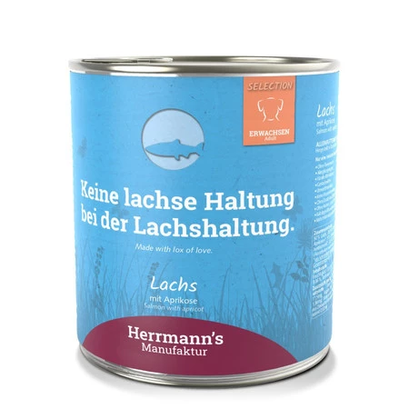 Zestaw 10x HERRMANN'S MANUFAKTUR Selection Dog Lachs - łosoś z morelami (800g)