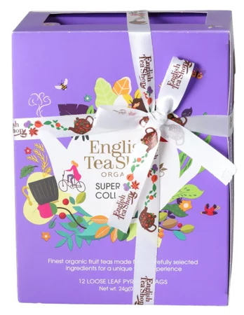 English Tea Shop kolekcja herbatek owocowych BIO PIRAMIDKI (SUPER FRUITS – 6 SMAKÓW) (12 x 2 g) 24 g