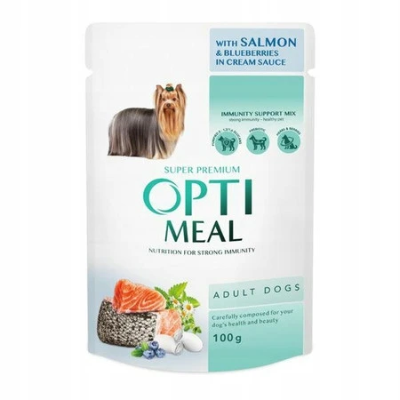 OPTIMEAL mokra karma dla psa – łosoś i borówki 100 g