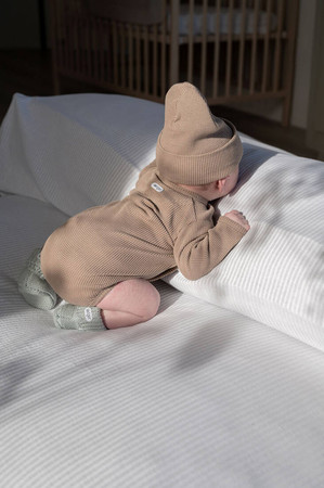 Lodger Czapeczka bawełniana brązowa Ciumbelle Beige 6-12 m