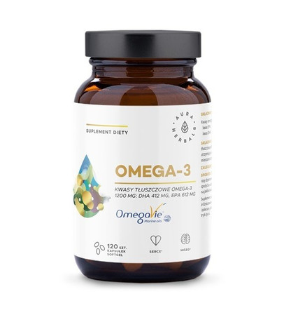 Aura Herbals Omega 3 kwasy tłuszczowe EPA i DHA 120 kaps.