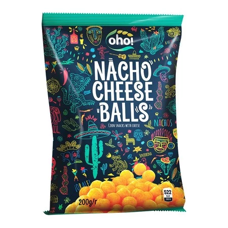 Zestaw 2x Chipsy kukurydziane kuleczki o smaku serowym 200g