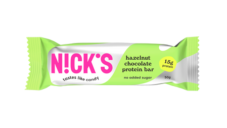 Zestaw 6x N!CK'S Nicks Hazelnut Chocolate Protein Bar Baton orzechowy bez cukru 50g