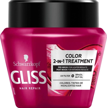 Ultimate Color 2-in-1 Treatment maska chroniąca kolor do włosów farbowanych tonowanych i rozjaśnianych 300ml