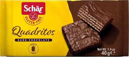 Schar − Quadritos, wafelki w czekoladzie bezgl. − 40 g