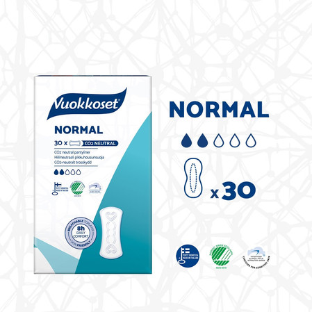 Vuokkoset, NORMAL, Wkładki higieniczne, 30 szt.