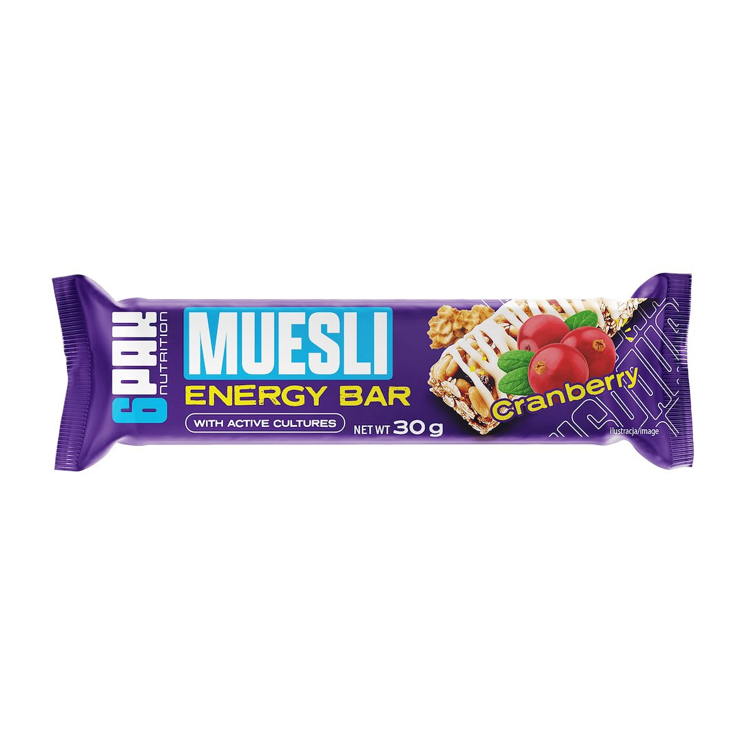 6PAK MUESLI ENERGY BAR 30g CRANBERRY - Nabea.pl