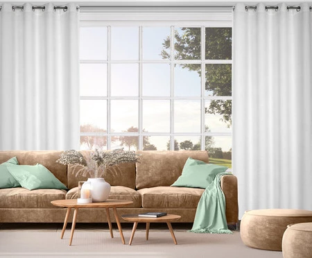 ZASŁONA GOTOWA ALETA 135 X 250 CM BIAŁY