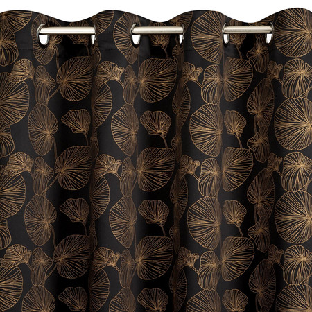 ZASŁONA GOTOWA MARIGOLD 140 X 250 CM CZARNY
