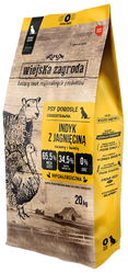 Wiejska Zagroda Karma sucha dla psa Indyk z jagnięciną (dorosły) chrupki M 20kg