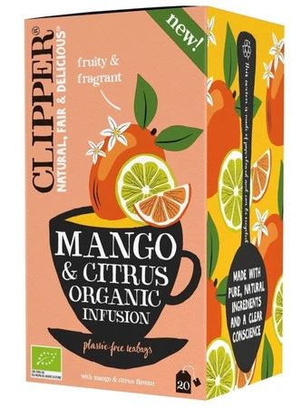 CLIPPER HERBATKA O SMAKU MANGO I OWOCÓW CYTRUSOWYCH BIO (20 x 1,8 g) 36 g