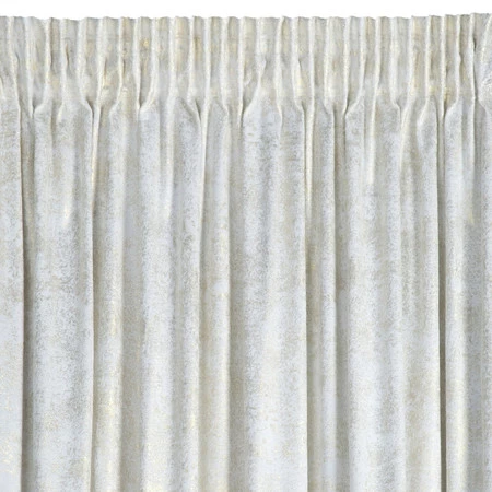 Zasłona gotowa 135X270 biała z szampańskim nadrukiem