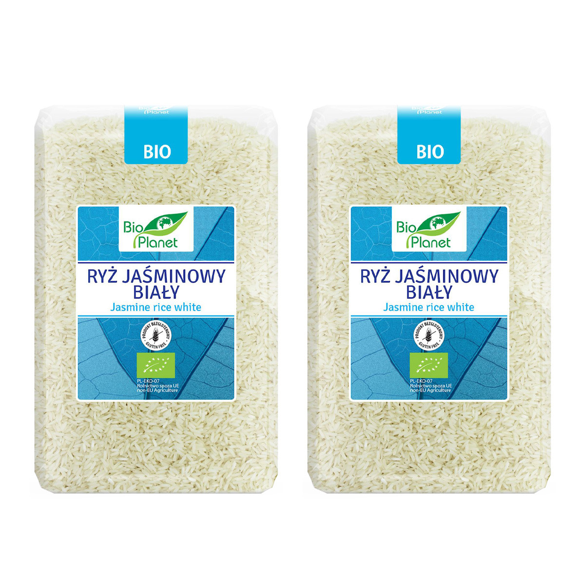 Zestaw 2x RYŻ JAŚMINOWY BIAŁY BEZGLUTENOWY 2 kg - BIO PLANET - Nabea.pl