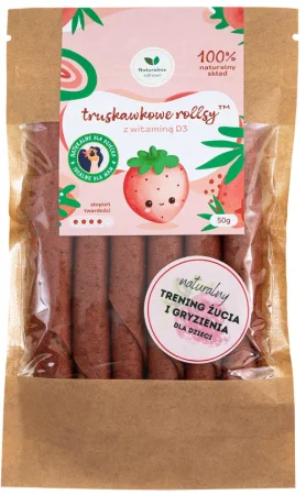 Zestaw 3x Naturalnie zdrowi Truskawkowe rollsy z witaminą D3 50 g