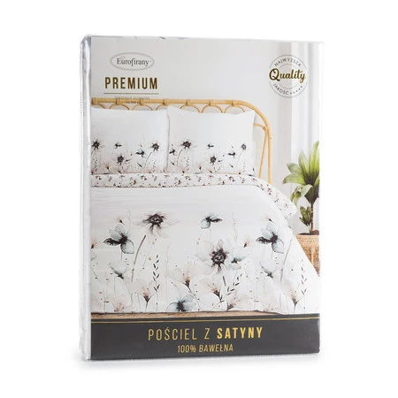 Komplet Pościeli Satynowej Premium22 160 x 200 cm, Biały