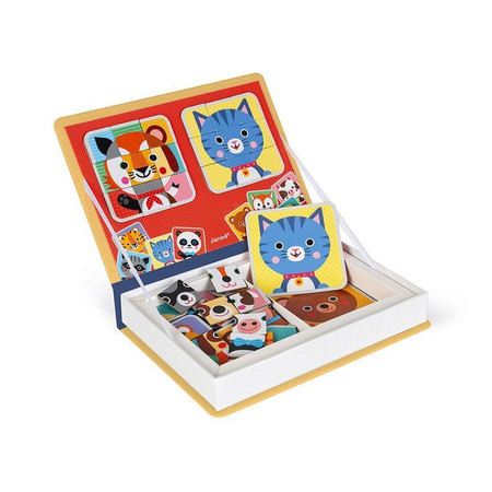 Janod Magnetyczna układanka Puzzle zwierzątka Magnetibook
