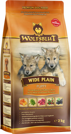 Wolfsblut Wide Plain Puppy Konina i Bataty 2kg – karma monobiałkowa dla szczeniąt
