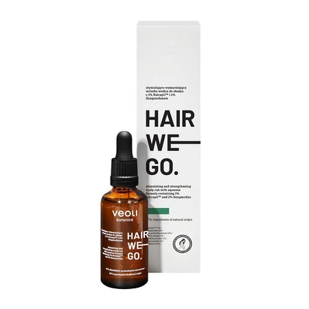 Hair We Go stymulująco-wzmacniająca wcierka wodna do skalpu z 3% Baicapil™ i 2% Sangmodanem 50ml