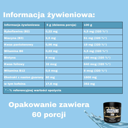 HORIZON by ActivLab Isodrink Zero słój 300 g smak pomarańcza