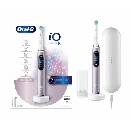 ORAL-B BRAUN SZCZOTECZKA ELEKTRYCZNA iO SERIES 9N ROSE QUARTZ IOM9.1A1.1AD (7 programów, 1 końcówka, 1 etui-ładujące)