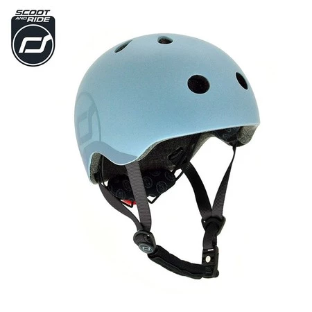 SCOOTANDRIDE Kask S-M dla dzieci  3+ Steel