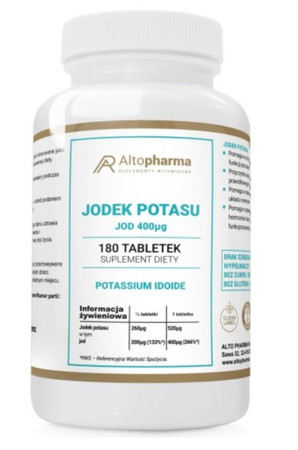 Altopharma Jodek Potasu 400 µg Vege 180 tabl.