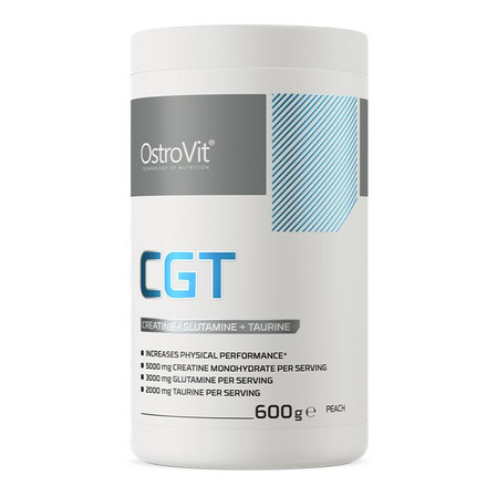 OstroVit CGT kreatyna + L-glutamina + Tauryna 600 g smak brzoskwinia