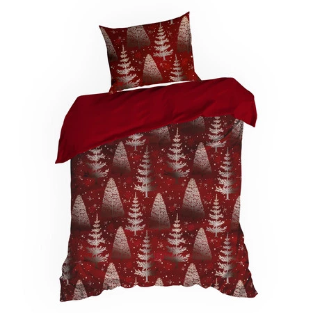 Komplet pościeli świątecznej 220x200 cm z mikrowłókna, rubinowa