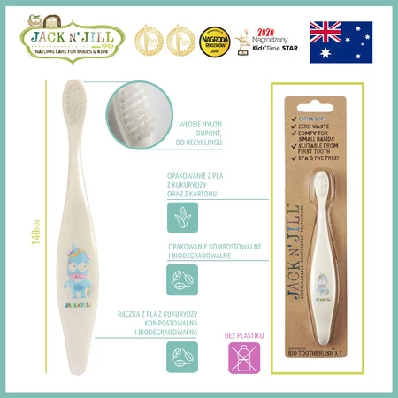 Jack N'Jill, BIO Szczoteczka do zębów, Unicorn