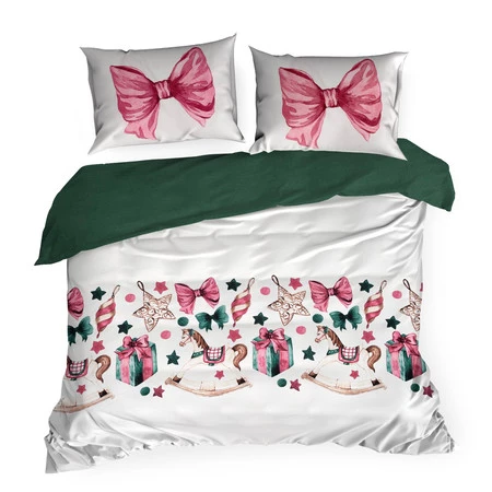 Komplet pościeli świątecznej Ribeno, 220 x 200 cm, Biały