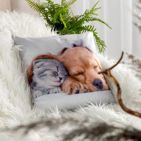 POSZEWKA ANIMAL 69 45 X 45 CM BIAŁY