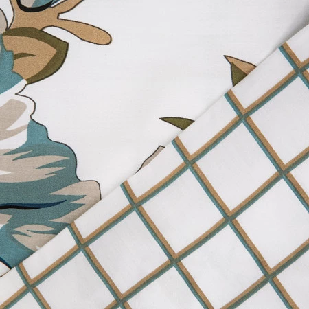 Komplet pościeli satynowej Spring 40, 220 x 200 cm, Biały