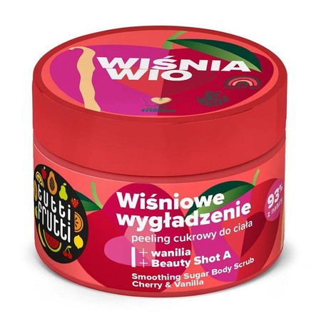 Farmona Tutti Frutti Wiśniowe Wygładzenie Peeling cukrowy do ciała Wiśnia & Wanilia -  300g
