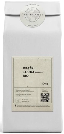 KRĄŻKI JABŁKA SUSZONE BEZGLUTENOWE BIO 100 g - THE PLANET