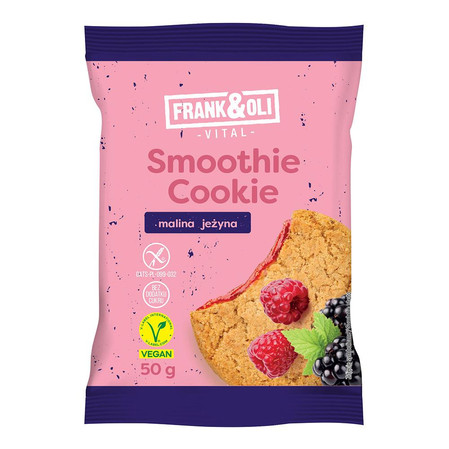 Smoothie Cookie - Ciastko owsiane z nadzieniem z malin i jeżyn 50 g