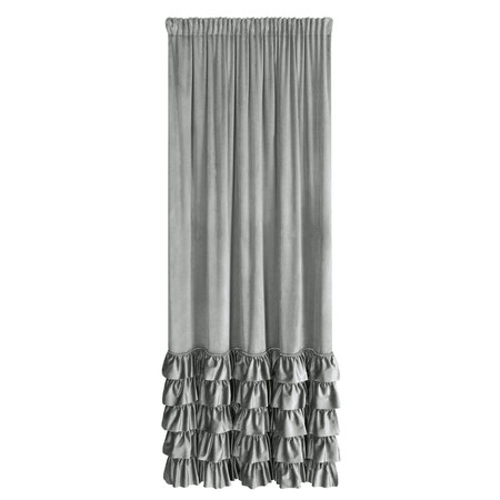 ZASŁONA GOTOWA CARLI NA TAŚMIE 140 X 270 CM SREBRNY