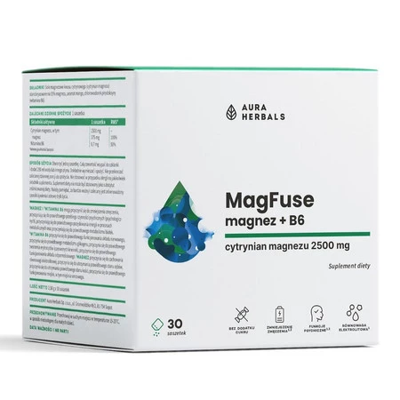 Aura Herbals MagFuse magnesium B6 30 saszetek