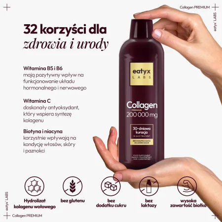 Eatyx Labs Kolagen 200 000 mg z Witaminą C i Biotyną 1000 ml
