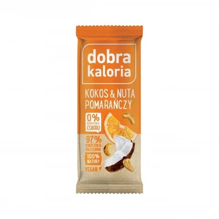 Dobra Kaloria Baton kokos i pomarańcza 35 g