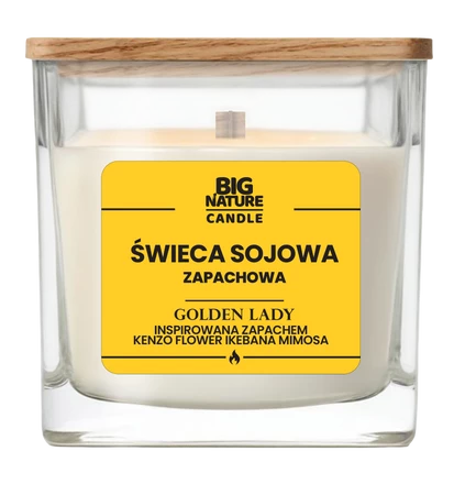 Big Nature Świeca sojowa o zap. GOLDEN Lady -zap. Insp. KENZO Flower 220g