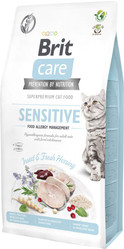 BRIT CARE Cat GF Adult SENSITIVE Allergy Owady Śledź 7kg