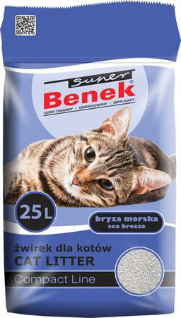 Super BENEK Compact Bryza Morska Żwirek bentonitowy 25l