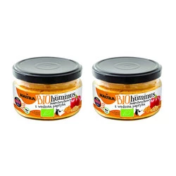 Zestaw 2x Hummus marchewkowy z wędzoną papryką BIO 190 g