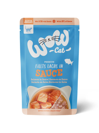 Zestaw 10x WOW CAT Lachs in sauce - filety łososia w sosie (85g)