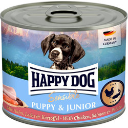 HAPPY DOG Sensible PUPPY JUNIOR Łosoś Ziemniaki 200g