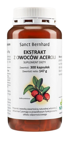 Sanct Beernhard Acerola ekstrakt Witamina C - 300 kaps.
